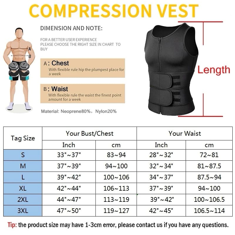 Men's Waist Trainer Body shaper vest