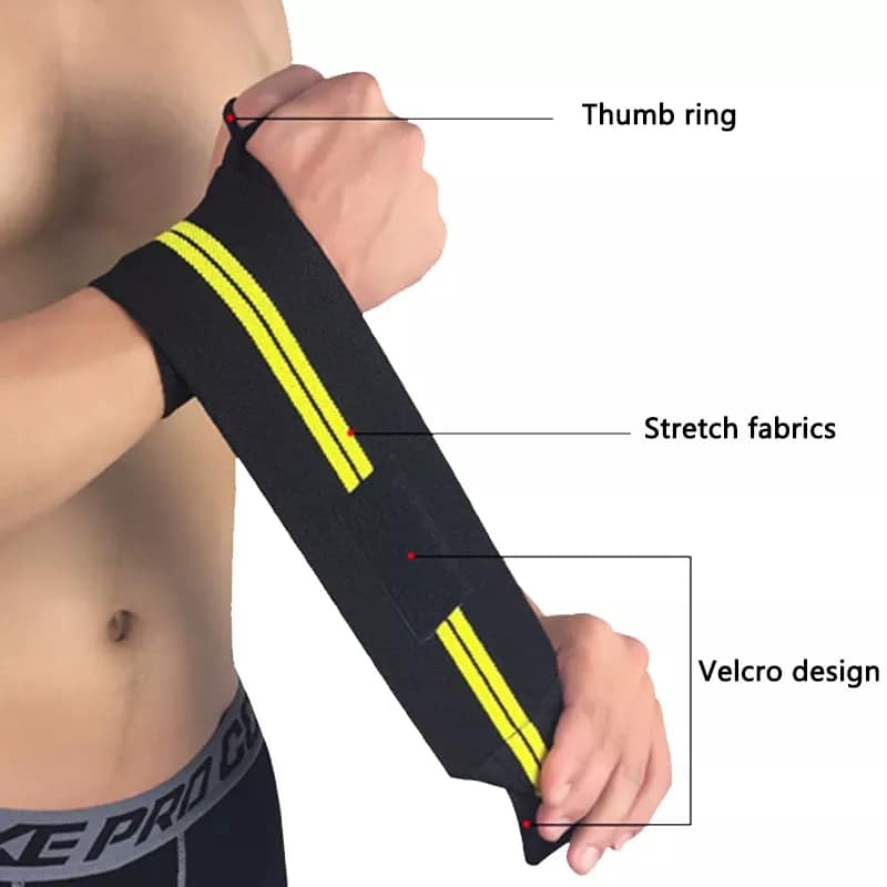 2 Pack Wrist Wraps for Weightlifting with Thumb Loop