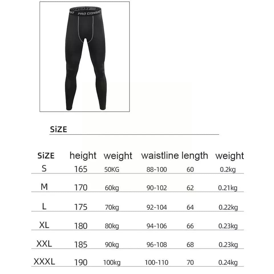 Mens compression active sports tights leggings