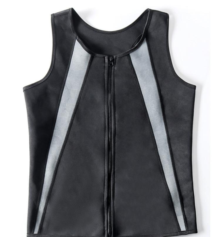 Mens Heat Trapping Sauna Sweat Vest with Zipper